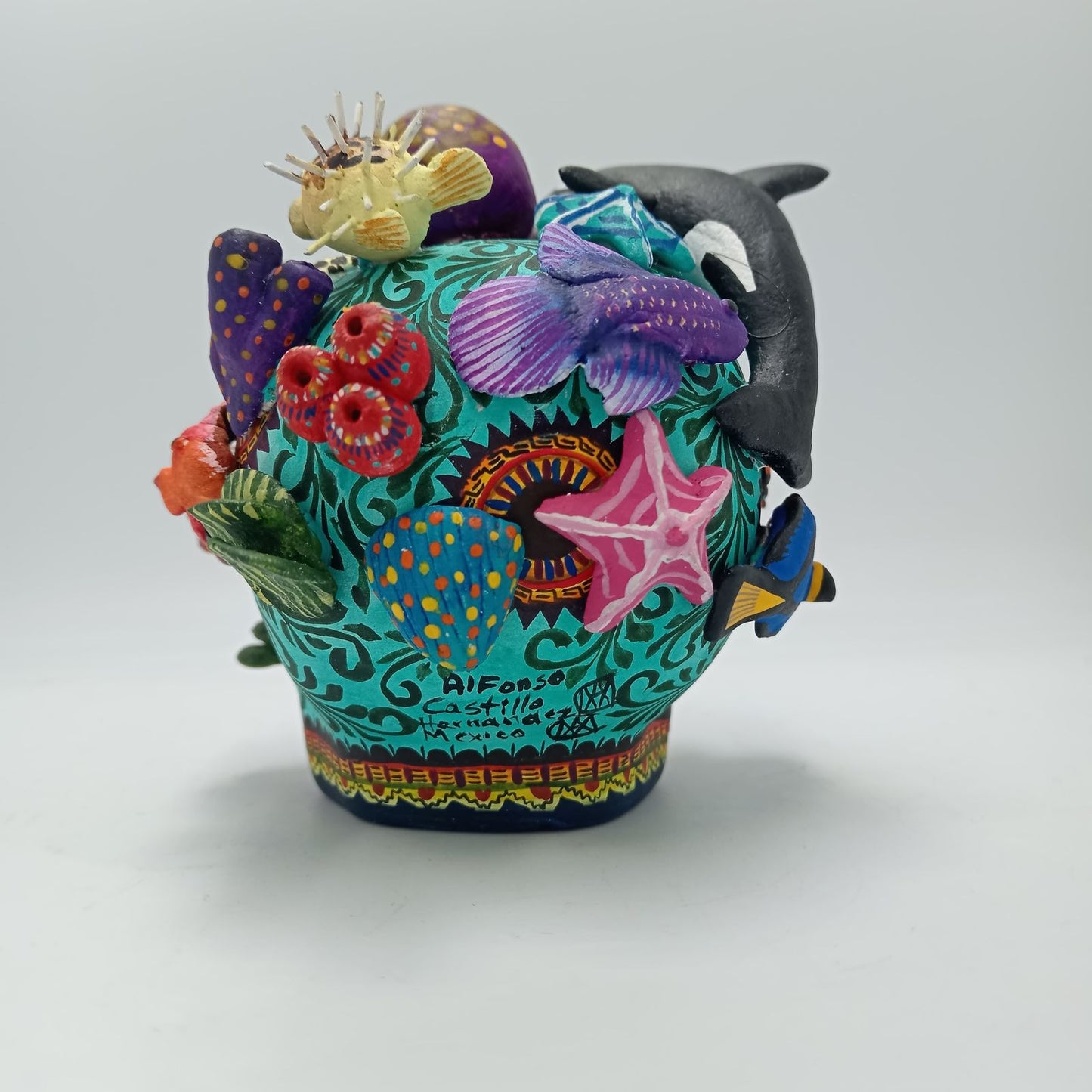 Day Of the Dead Ceramics Ocean Skull By Alfonso Castillo PP7577