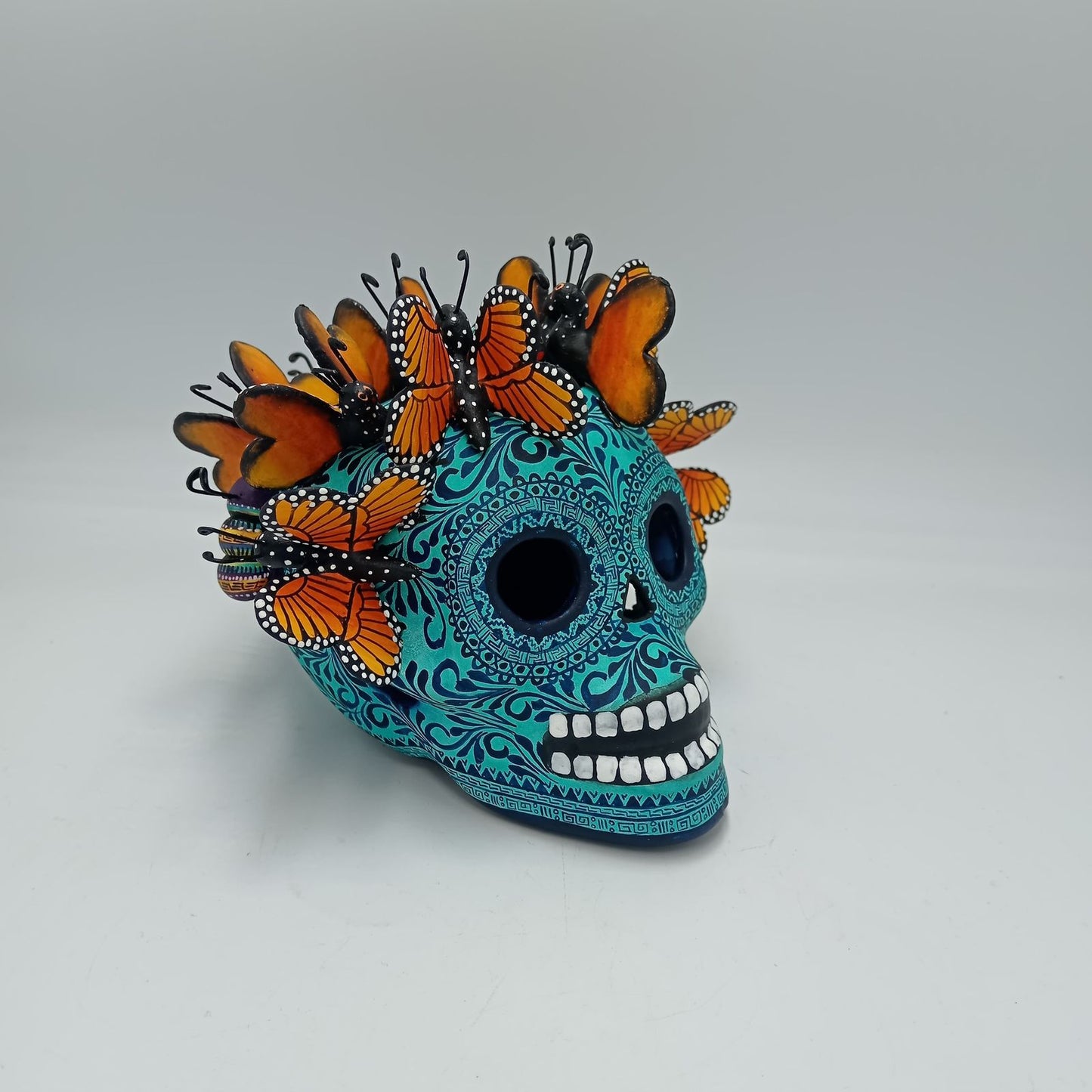 Skull Day Of the Dead Ceramics  By Castillo Family PP7578