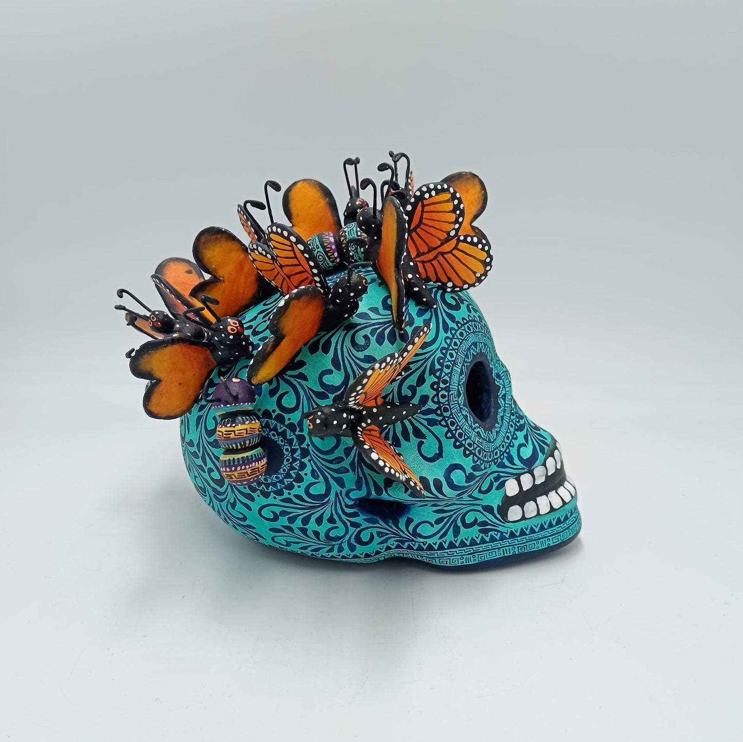 Skull Day Of the Dead Ceramics  By Castillo Family PP7578