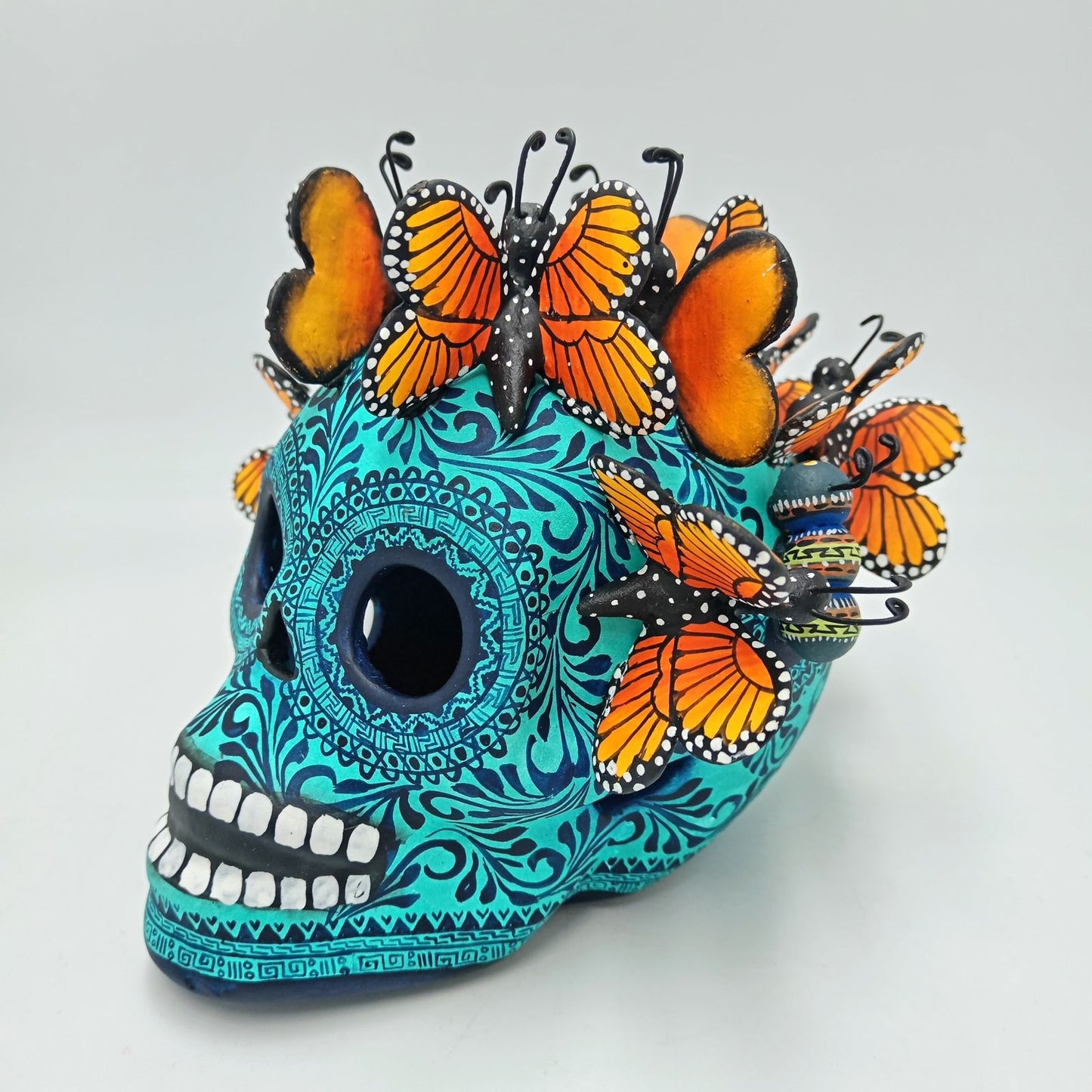 Skull Day Of the Dead Ceramics  By Castillo Family PP7578