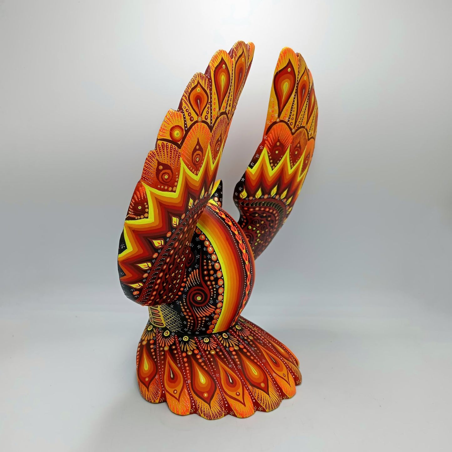 Mexican Folk Art Oaxacan Wood Carving Alebrije Hand Made, Owl By Luis Sosa PP7604