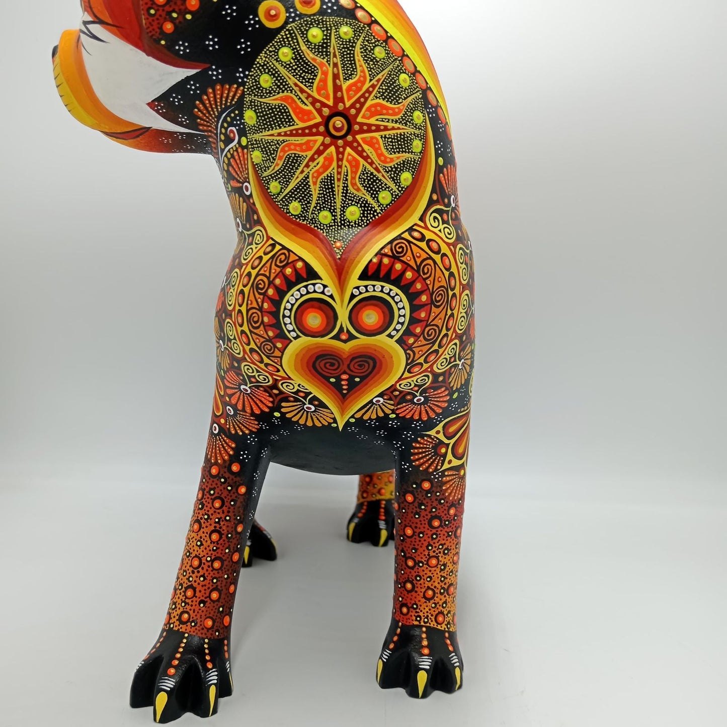 Mexican Folk Art Oaxacan Wood Carving Alebrije Hand Made, Dog By Luis Sosa PP7608