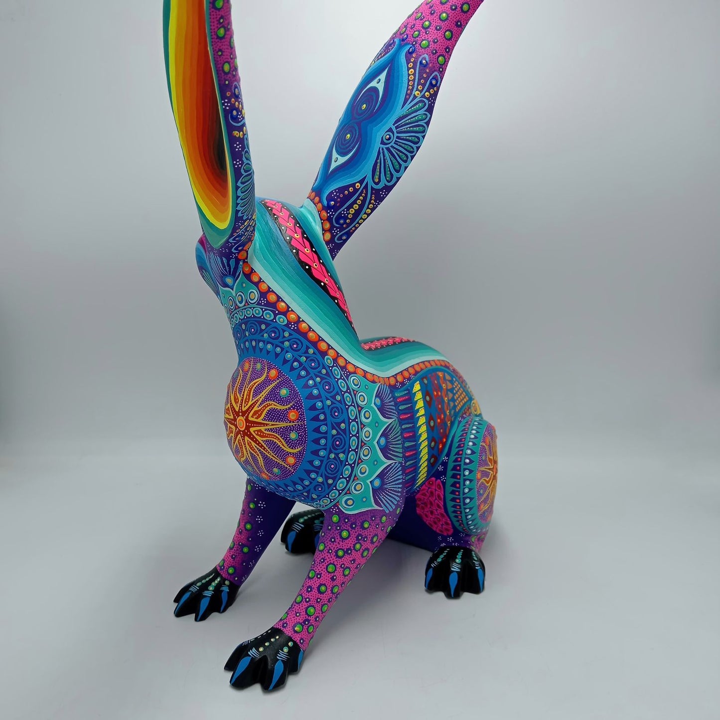 Mexican Folk Art Oaxacan Wood Carving Alebrije Hand Made, Rabbit By Luis Sosa PP7609