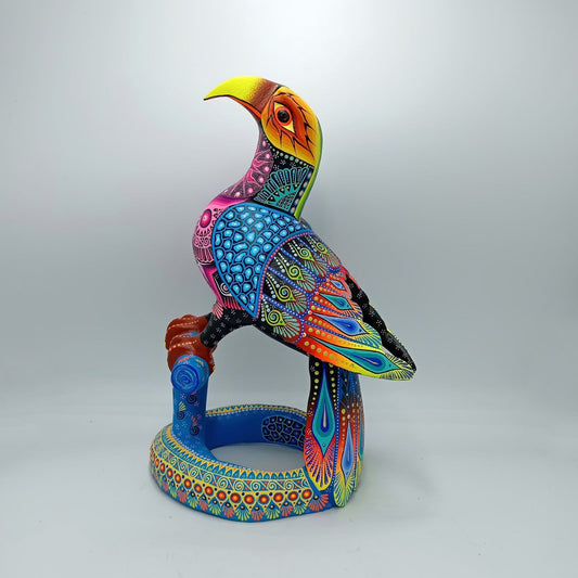 Mexican Folk Art Oaxacan Wood Carving Alebrije Hand Made, Eagle By Luis Sosa PP7611