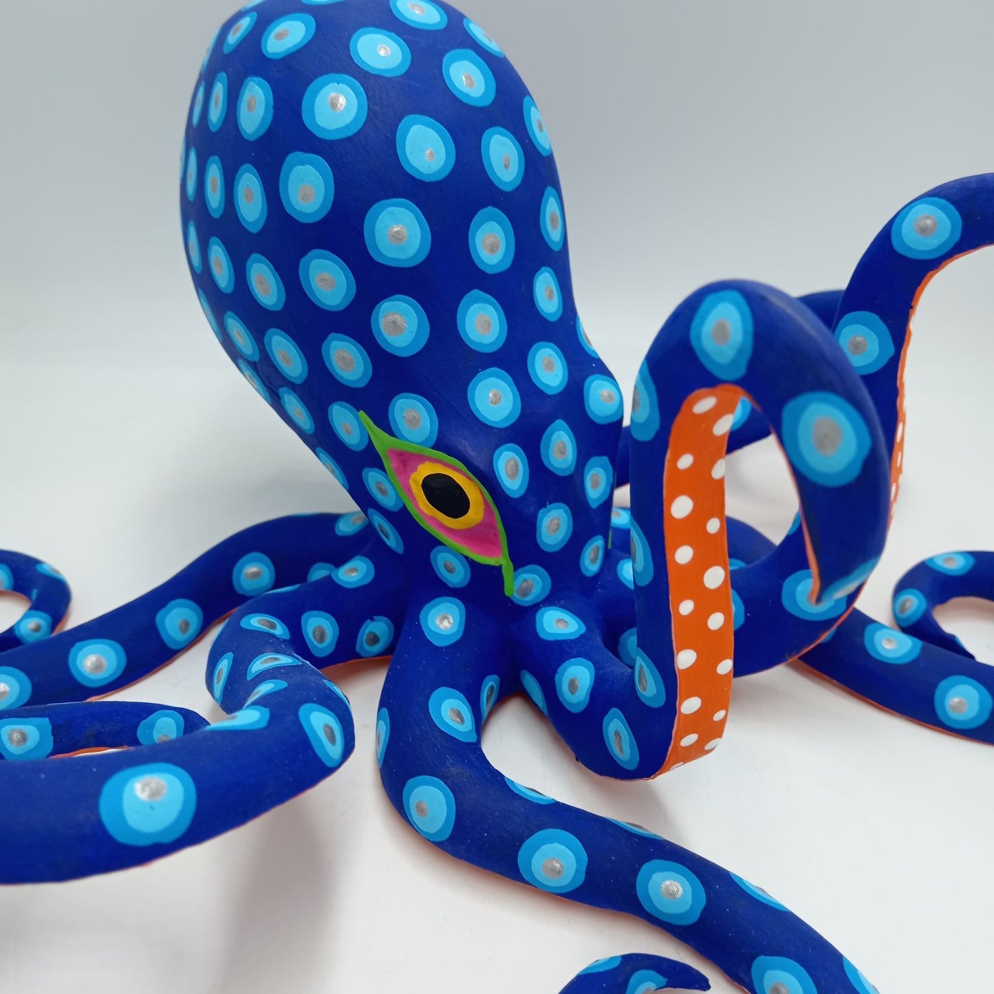 Wood Carving Hand Made Octopus By Armando Jimenez PP7719