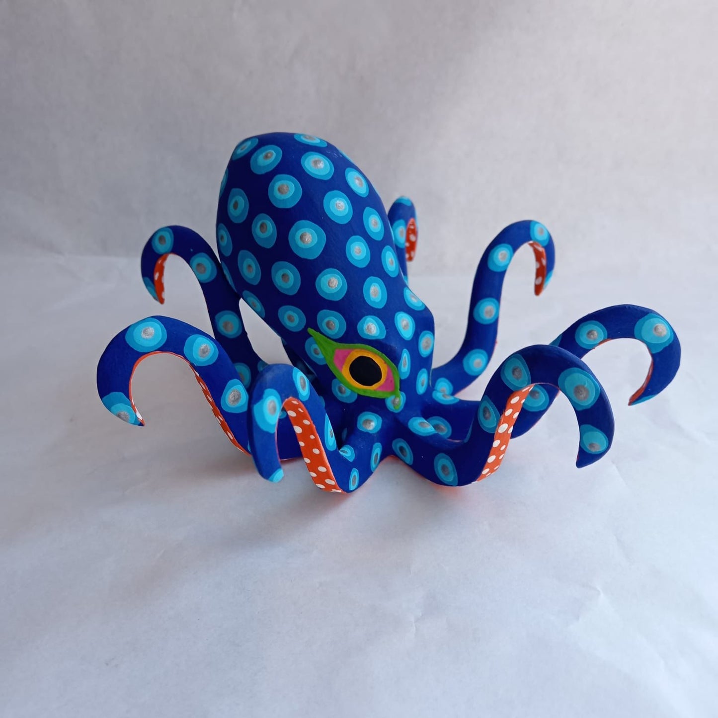 Wood Carving Hand Made Octopus By Armando Jimenez PP7722