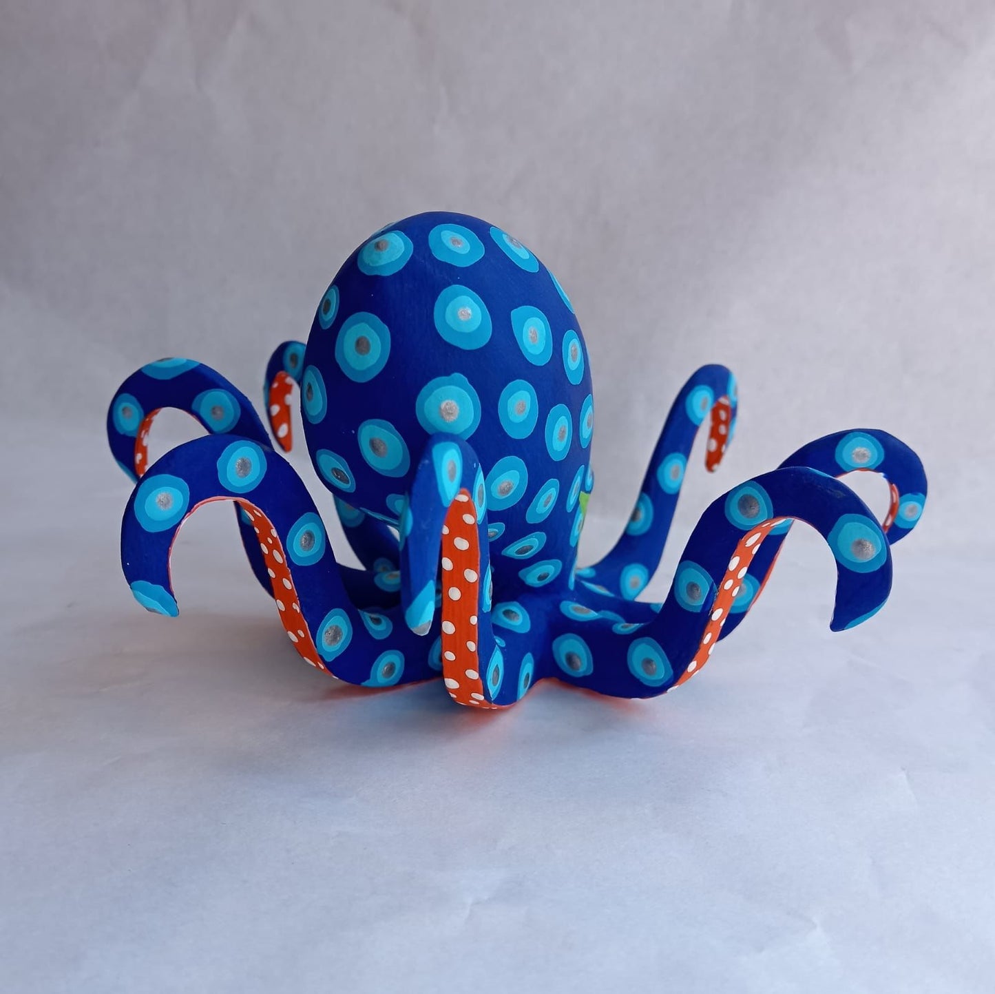 Wood Carving Hand Made Octopus By Armando Jimenez PP7722