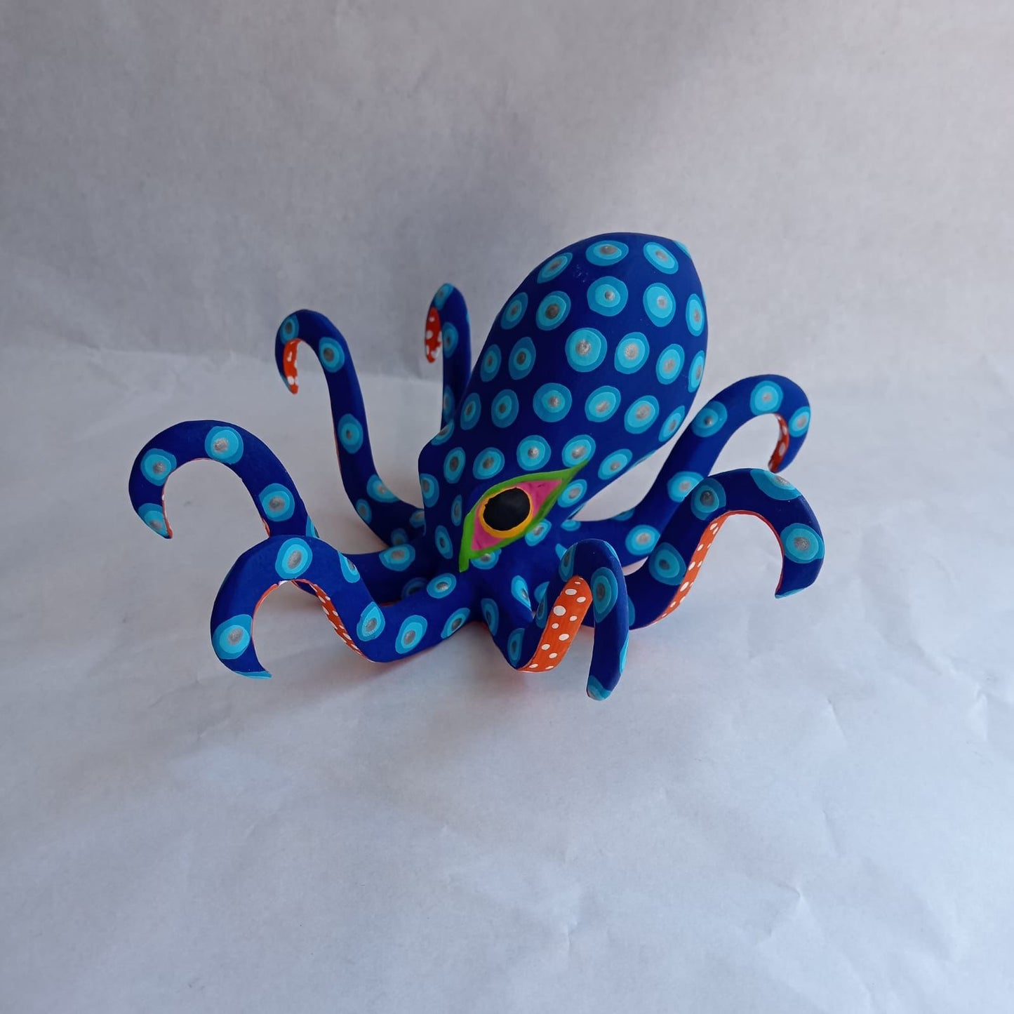 Wood Carving Hand Made Octopus By Armando Jimenez PP7722