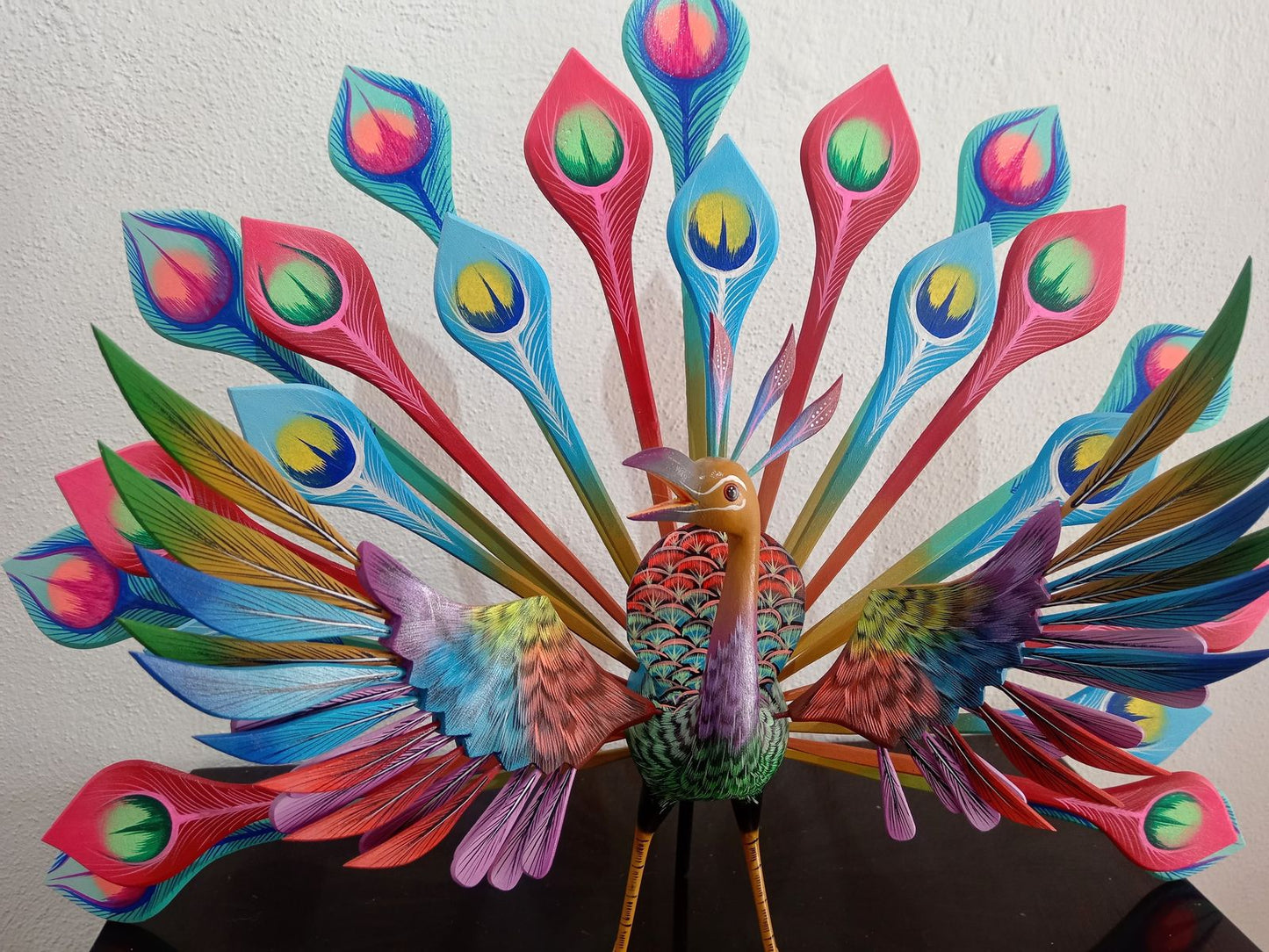 Oaxacan Wood Carving Peacock, By Victor Aguilar  PP8006