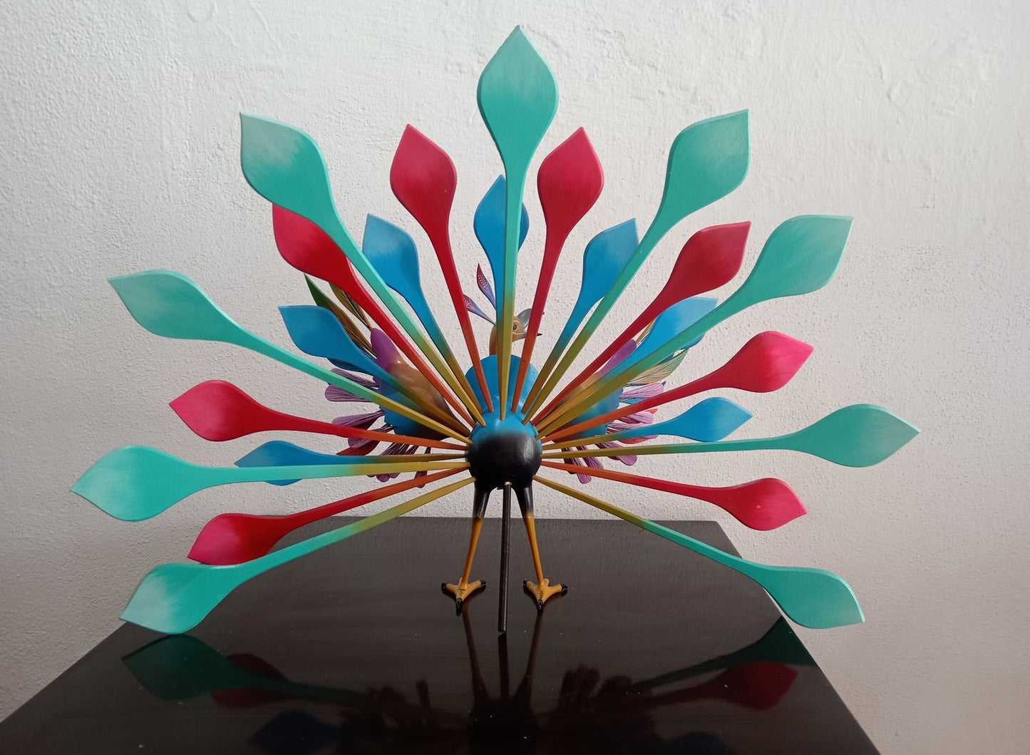 Oaxacan Wood Carving Peacock, By Victor Aguilar  PP8006