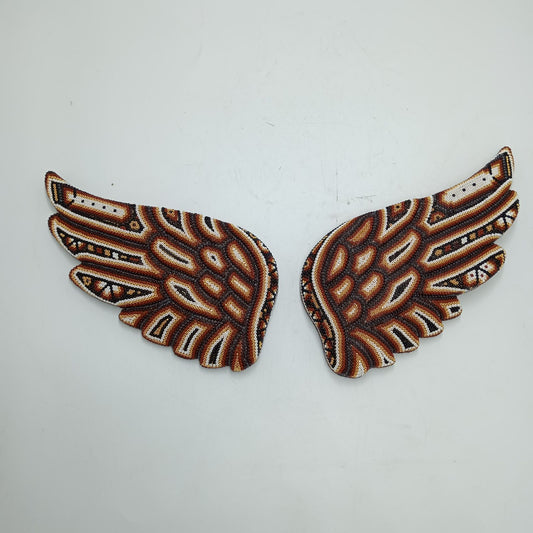 Mexican Huichol Hand Beaded Art, Pair of Wings By Isandro Villa Lopez PP8181