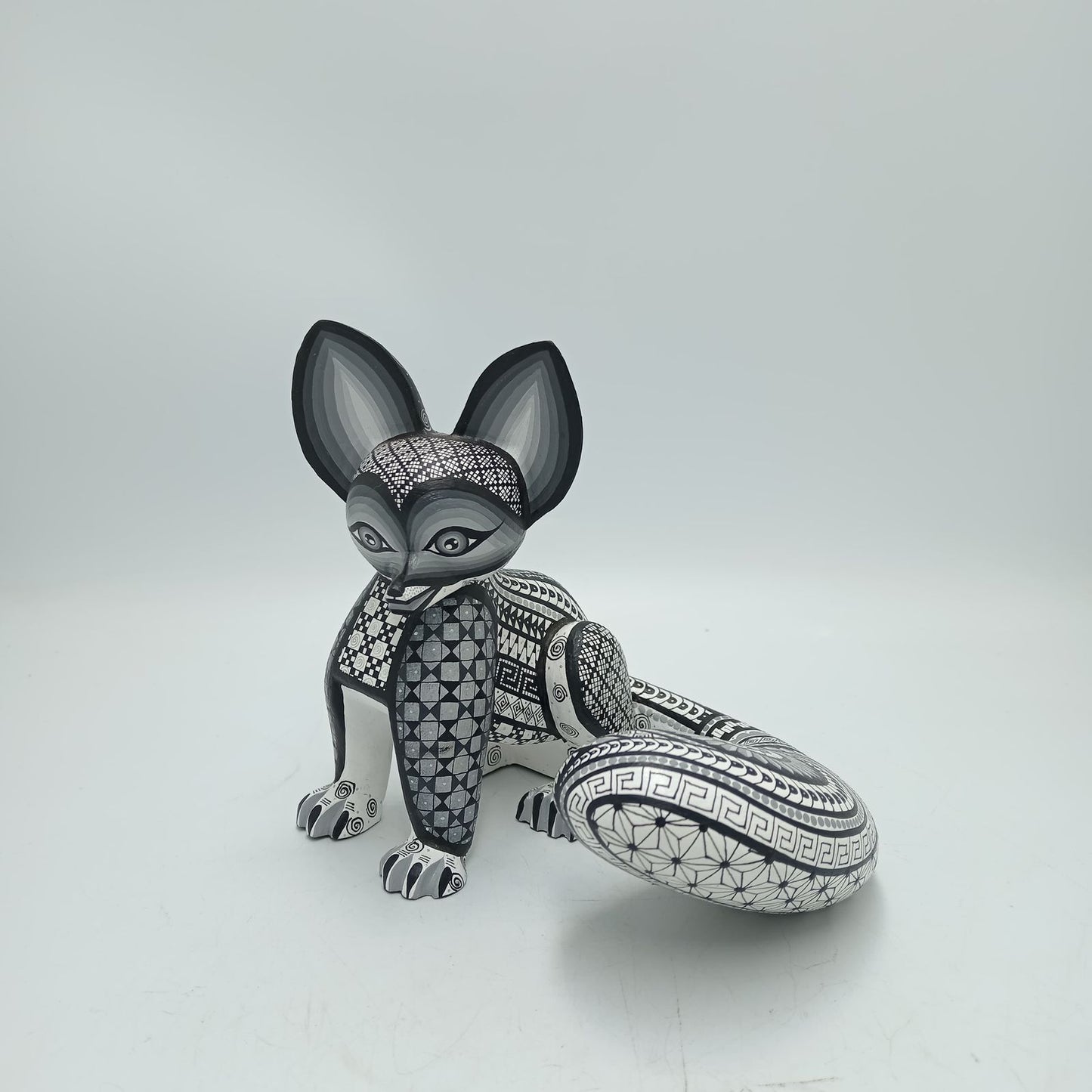 Mexican Oaxacan Wood Carving Fox By Ivan Fuentes PP8195