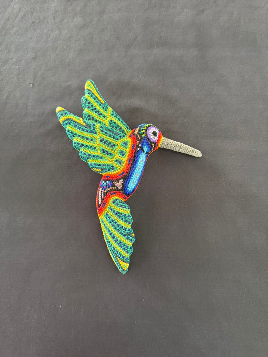 Mexican Huichol Hand Beaded Hummingbird By Isandro Villa Lopez PP8407