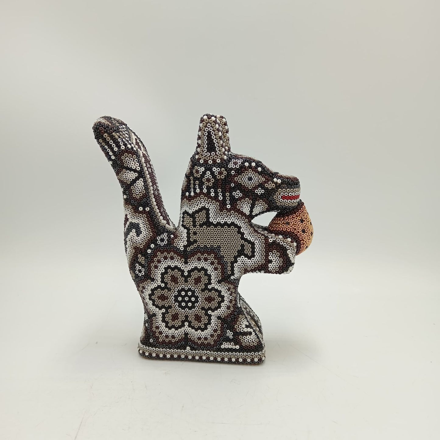 Mexican Huichol Hand Beaded Squirrel By Isandro Villa Lopez PP8451