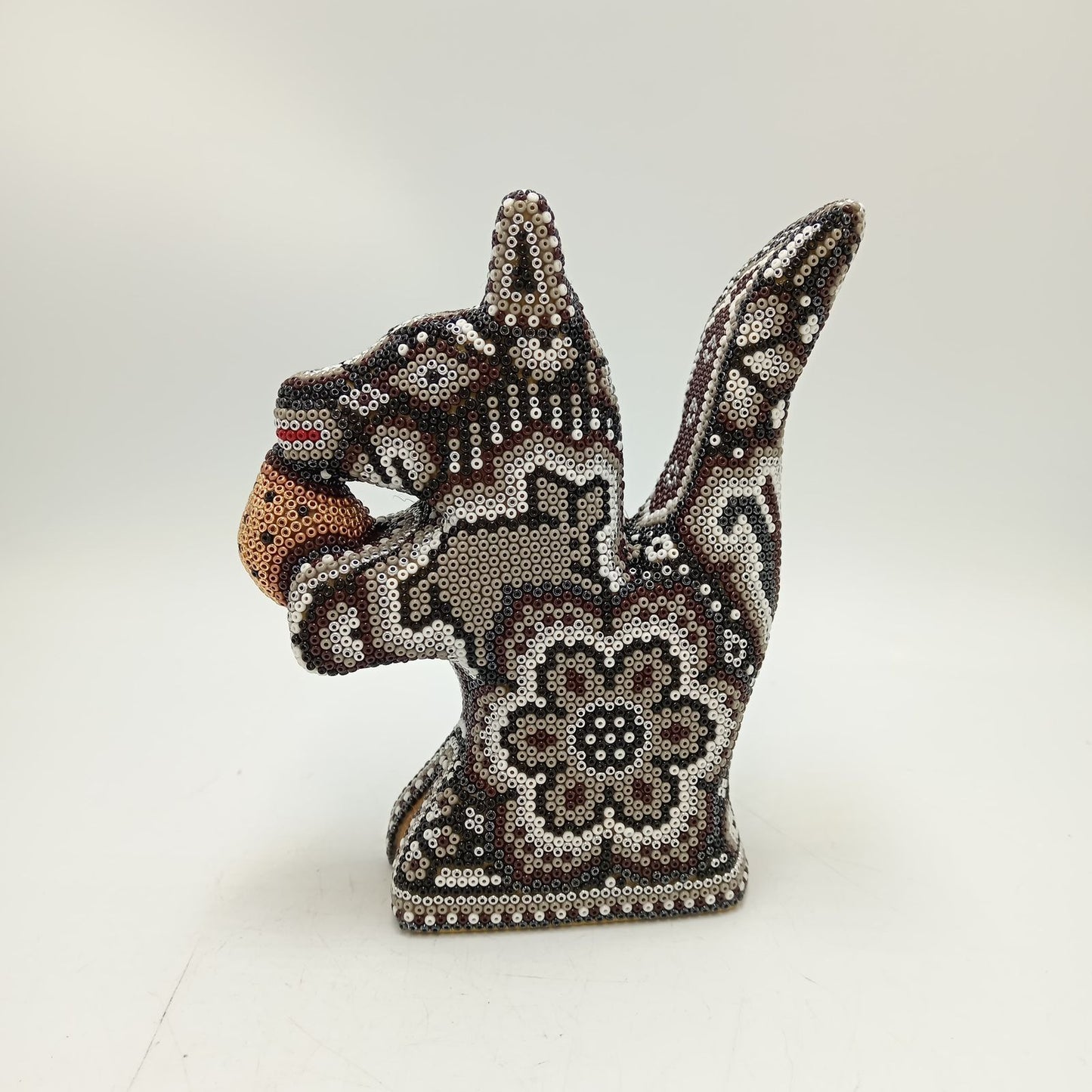 Mexican Huichol Hand Beaded Squirrel By Isandro Villa Lopez PP8451