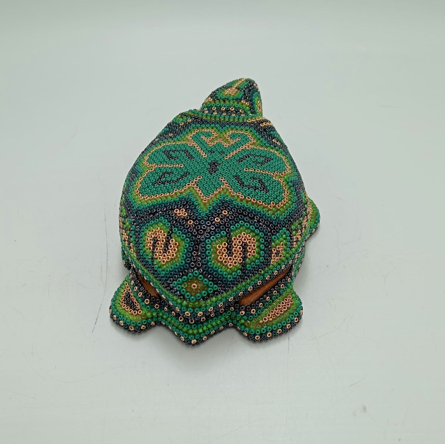 Mexican Huichol Hand Beaded Turtle Jeweler By Isandro Villa Lopez PP8453