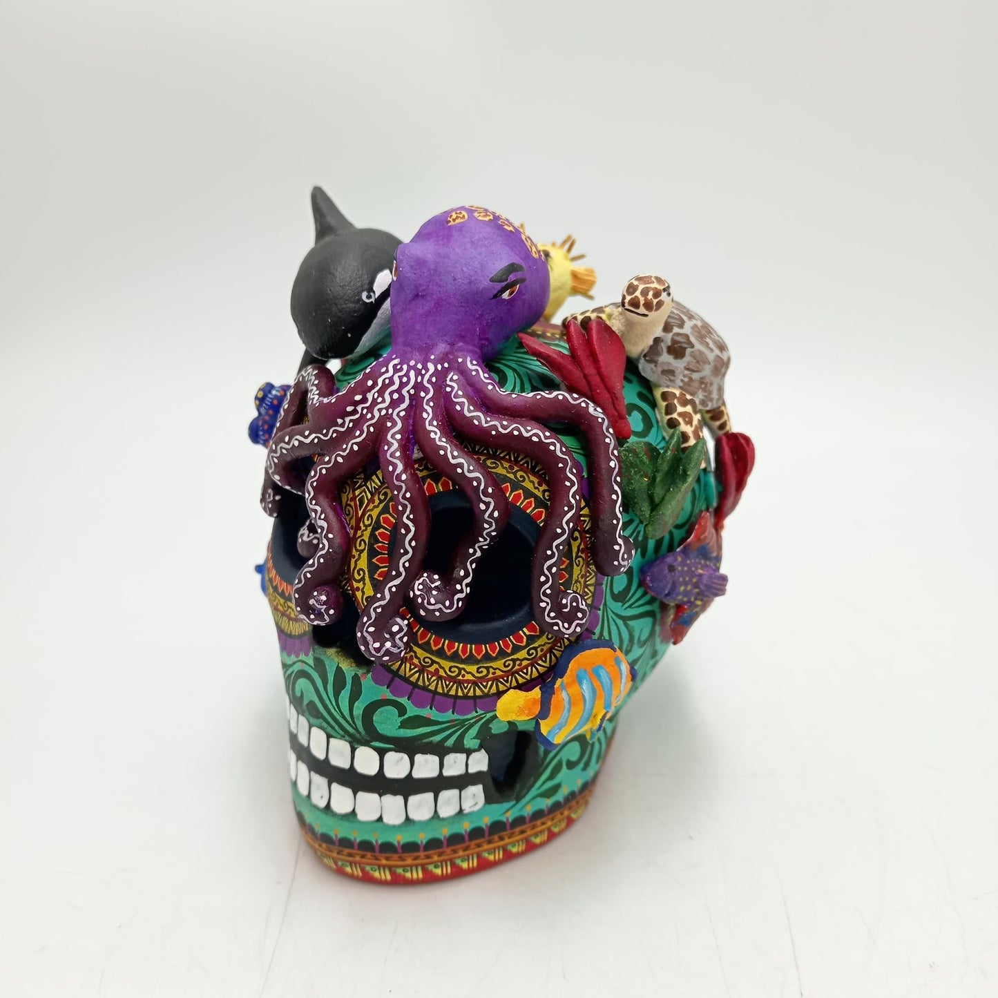 Day Of the Dead Ceramics Ocean Skull By Alfonso Castillo PP8469