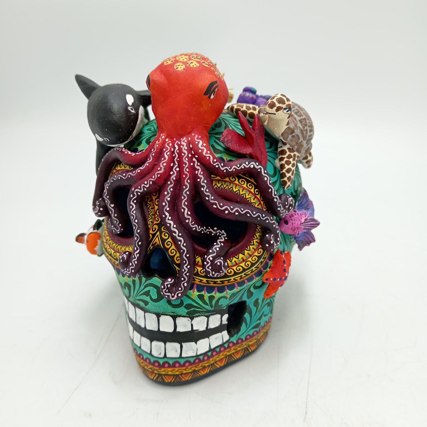 Day Of the Dead Ceramics Ocean Skull By Alfonso Castillo PP8470
