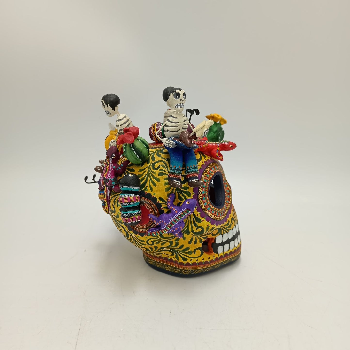 Day Of the Dead Ceramics Skull By Alfonso Castillo PP8472