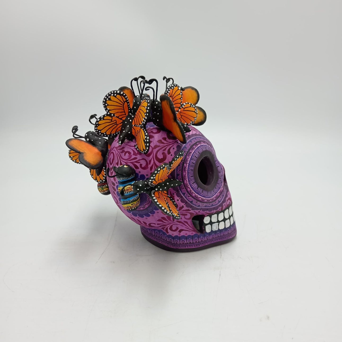 Day Of the Dead Ceramics Skull By Alfonso Castillo PP8476
