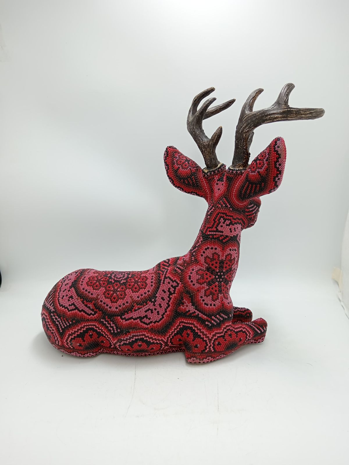 Hand Beaded Huichol Mexican Folk Art Nativity Set By Honorio Villa Lopez PP8488