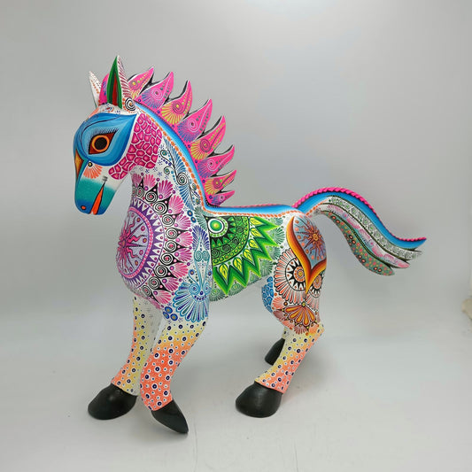 Mexican Folk Art Oaxacan Wood Carving Alebrije Hand Made, Horse By Luis Sosa PP8510
