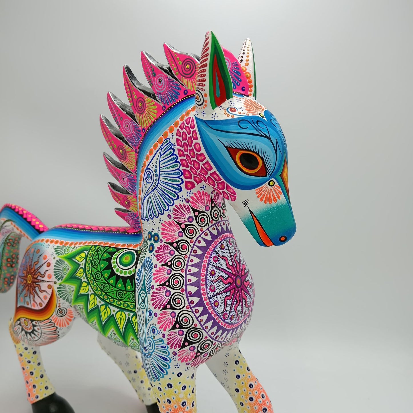 Mexican Folk Art Oaxacan Wood Carving Alebrije Hand Made, Horse By Luis Sosa PP8510