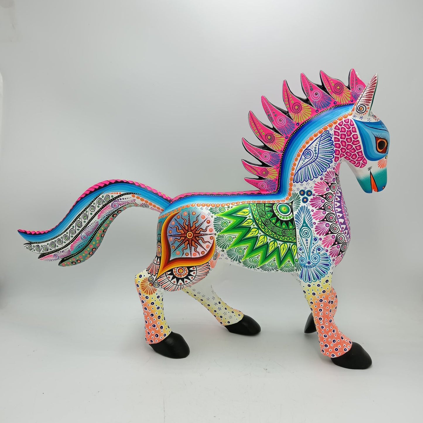 Mexican Folk Art Oaxacan Wood Carving Alebrije Hand Made, Horse By Luis Sosa PP8510