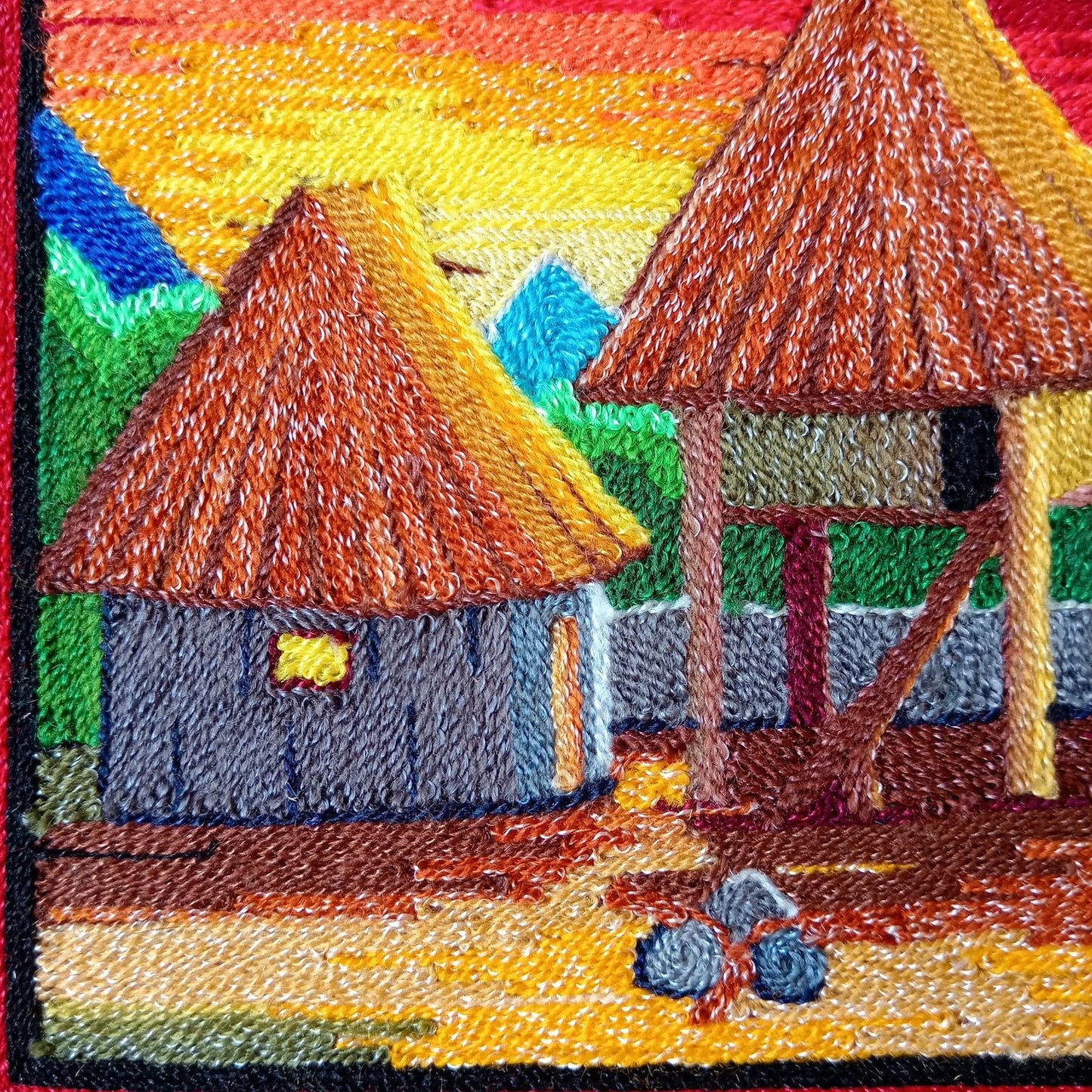 Huichol Mexican Folk Art Yarn Painting by Neikame PP8519