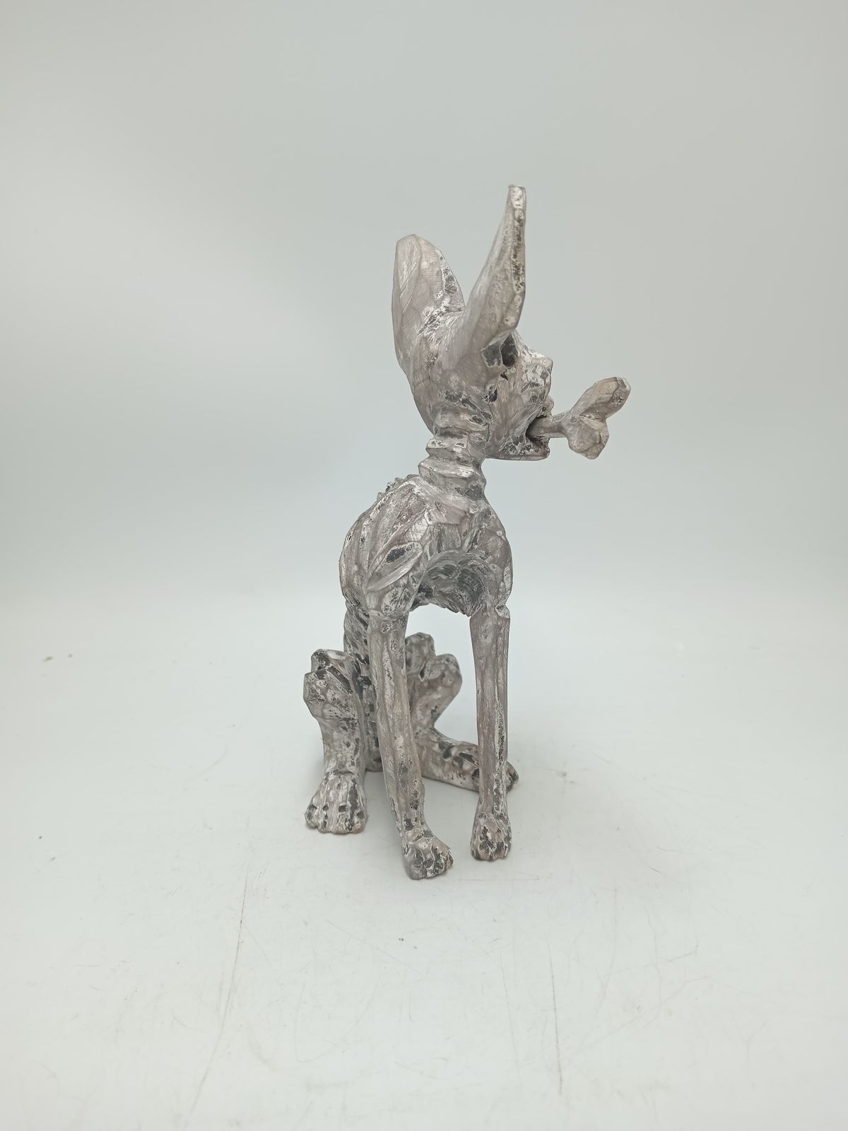 Beutiful Oaxacan Wood Carving Skeleton Dog, By Alejandrino Fuentes PP8527