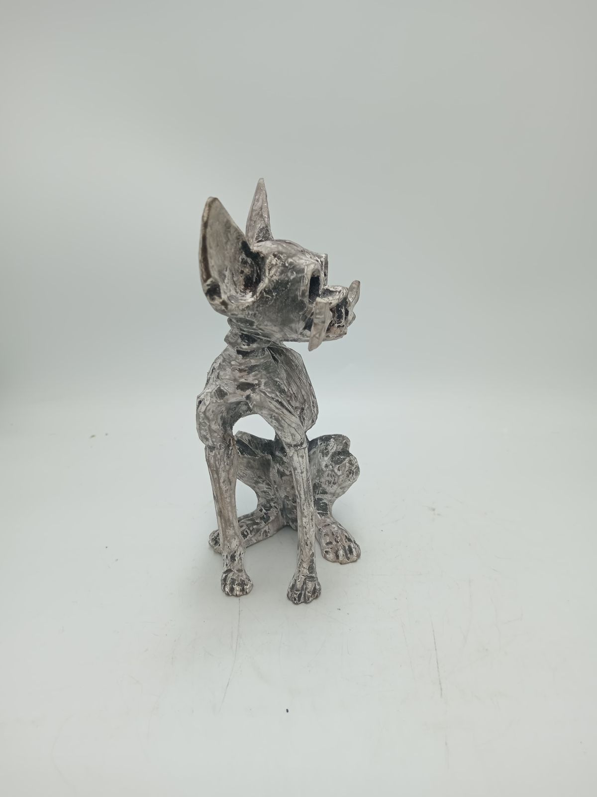 Beutiful Oaxacan Wood Carving Skeleton Dog, By Alejandrino Fuentes PP8528