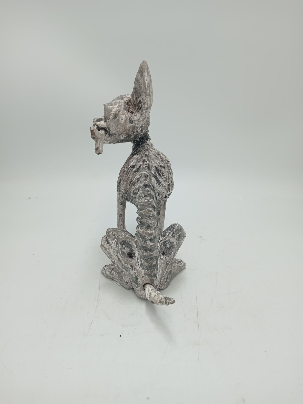 Beutiful Oaxacan Wood Carving Skeleton Dog, By Alejandrino Fuentes PP8528