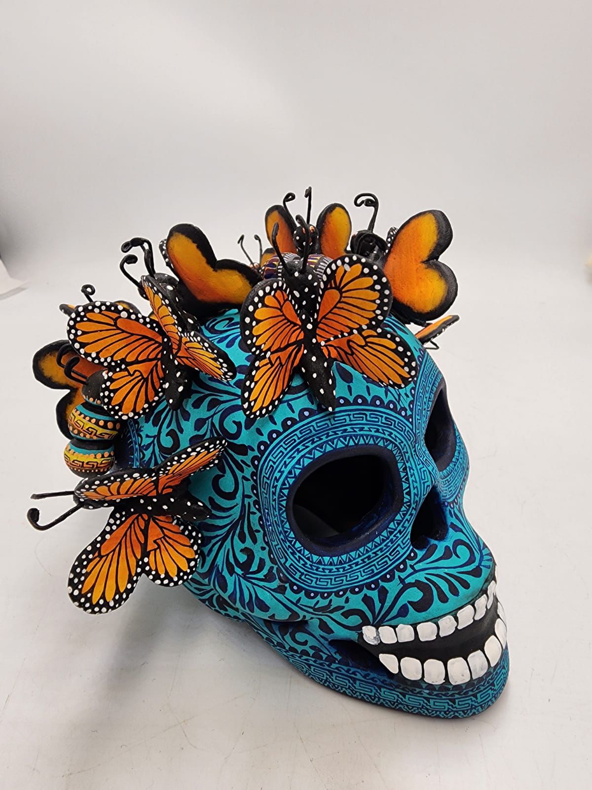Skull Day Of the Dead Ceramics By Alfonso Castillo Hernandez PP8541