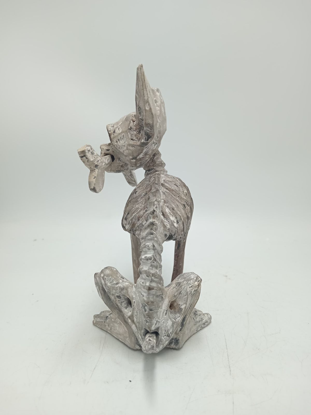 Beutiful Oaxacan Wood Carving Skeleton Dog, By Alejandrino Fuentes PP8524