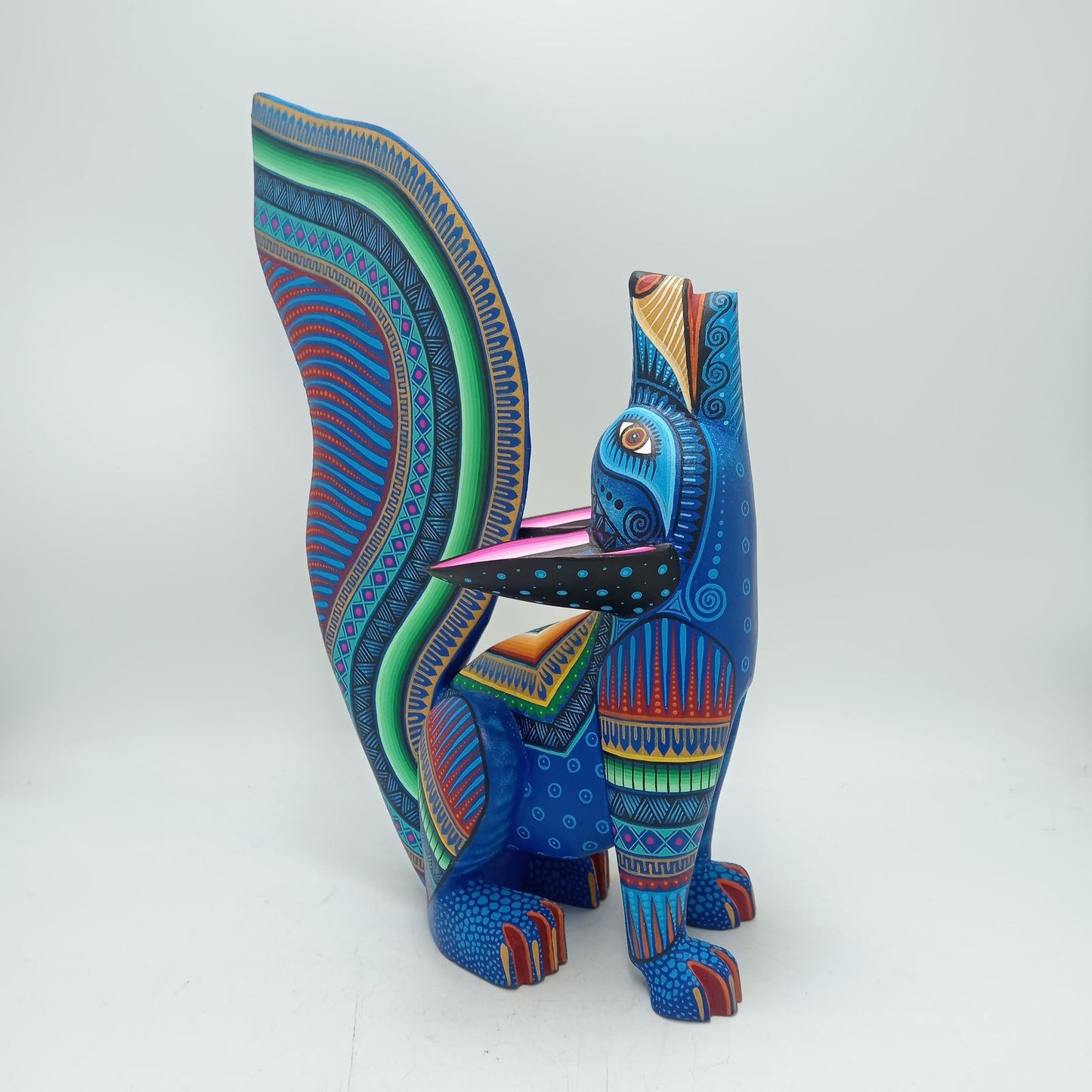 Mexican Oaxacan Wood Carving Coyote By Julia Fuentes PP8548