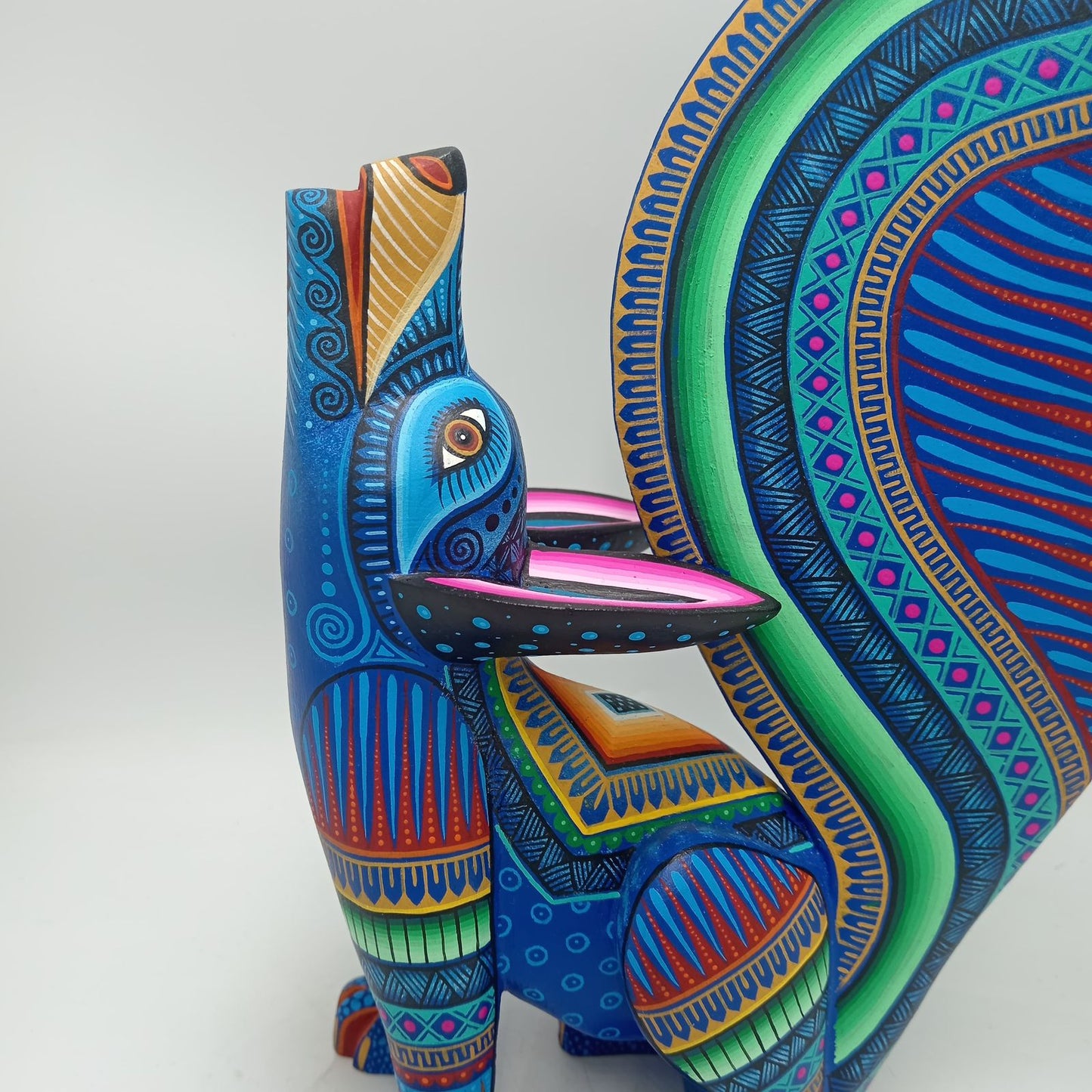 Mexican Oaxacan Wood Carving Coyote By Julia Fuentes PP8548