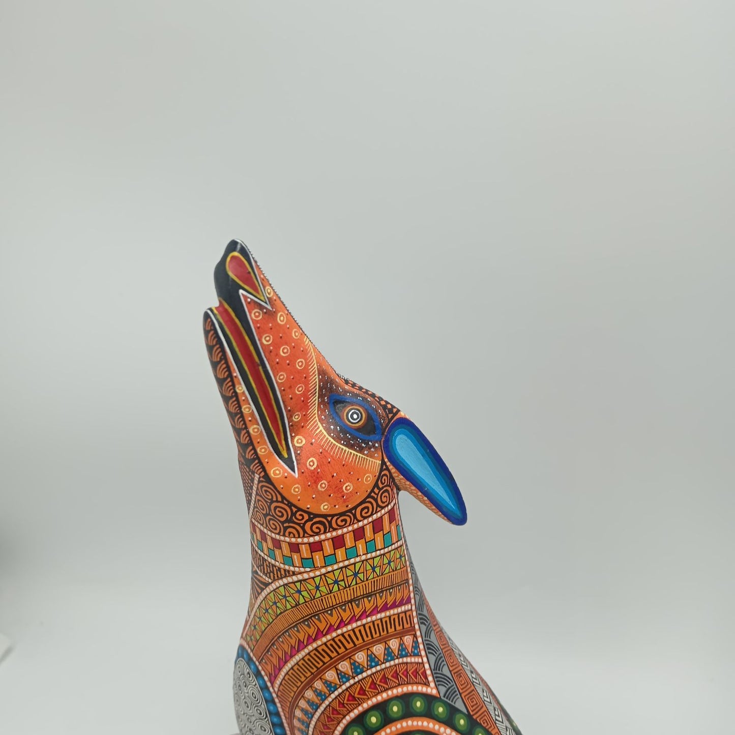 Oaxacan Wood Carving Coyote by Manuel Cruz Prudencio PP8551