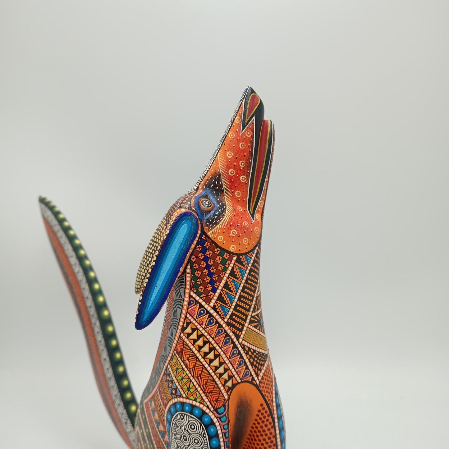 Oaxacan Wood Carving Coyote by Manuel Cruz Prudencio PP8551