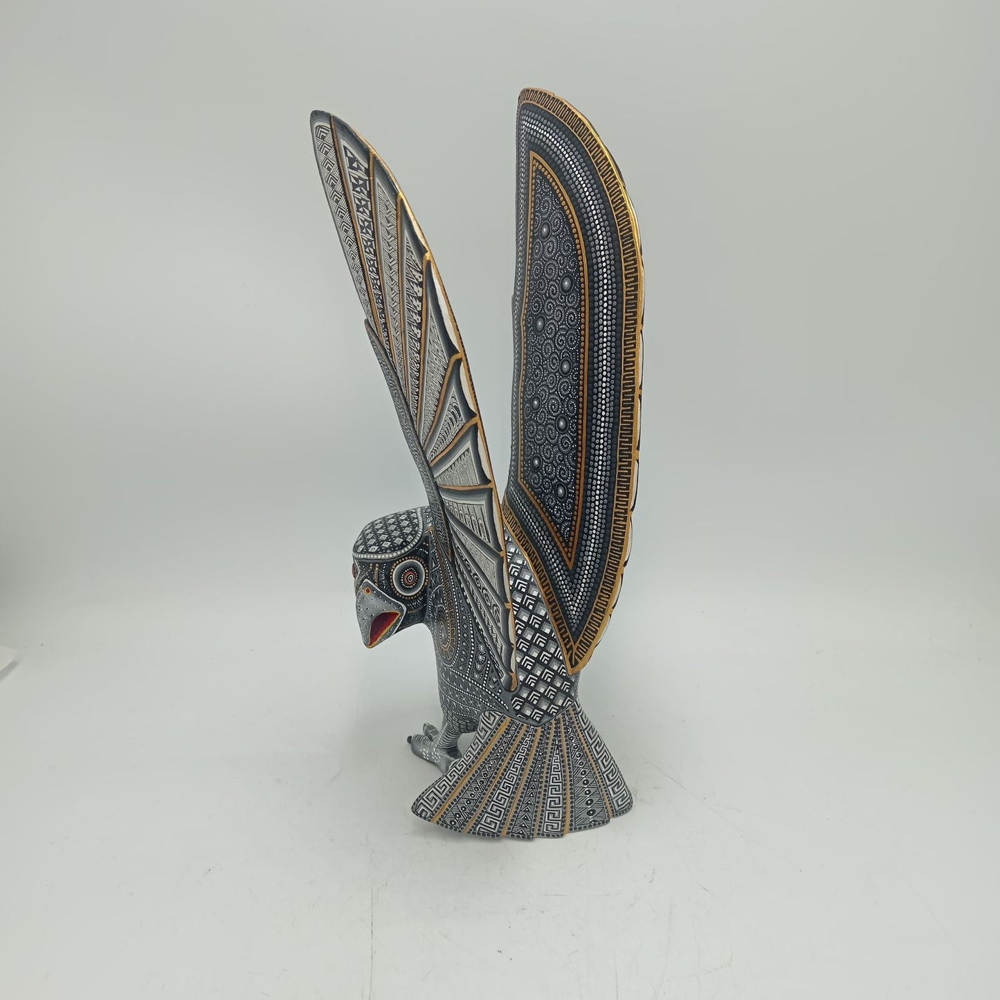 Oaxacan Wood Carving Eagle by Manuel Cruz Prudencio PP8552
