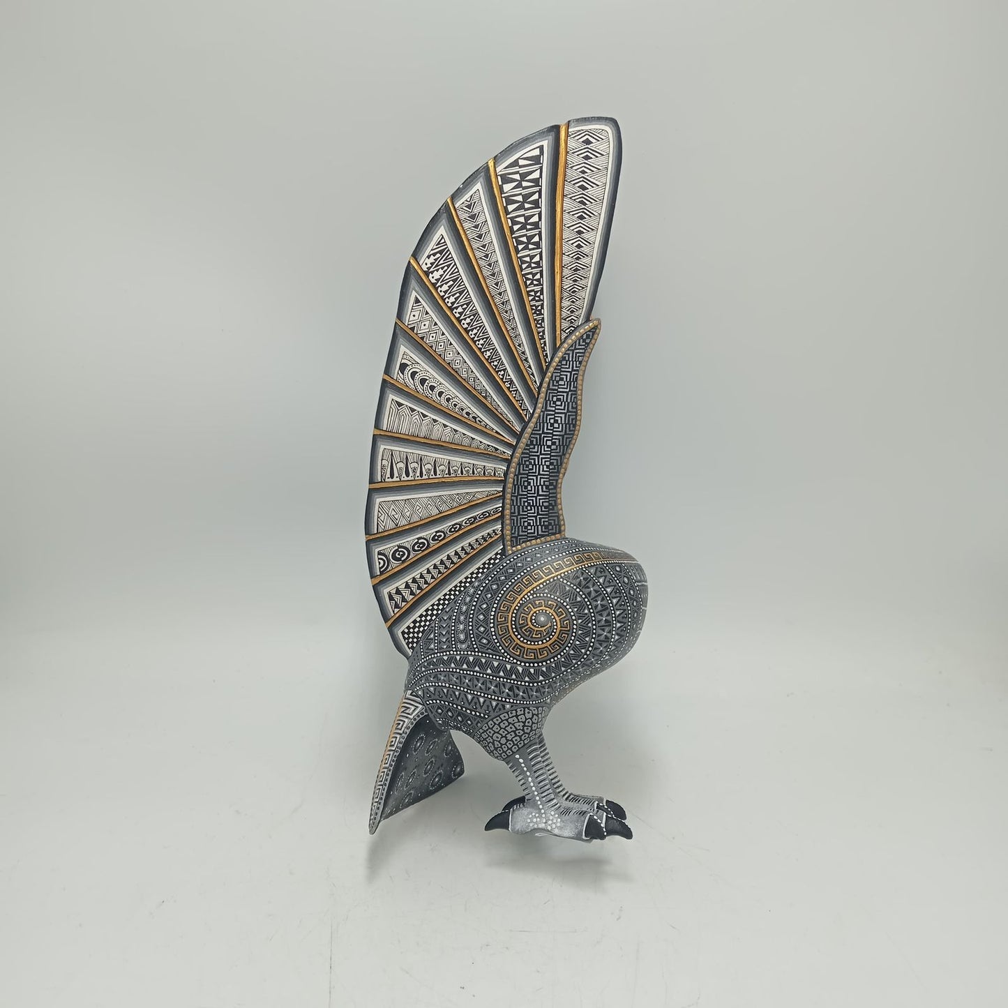 Oaxacan Wood Carving Eagle by Manuel Cruz Prudencio PP8552