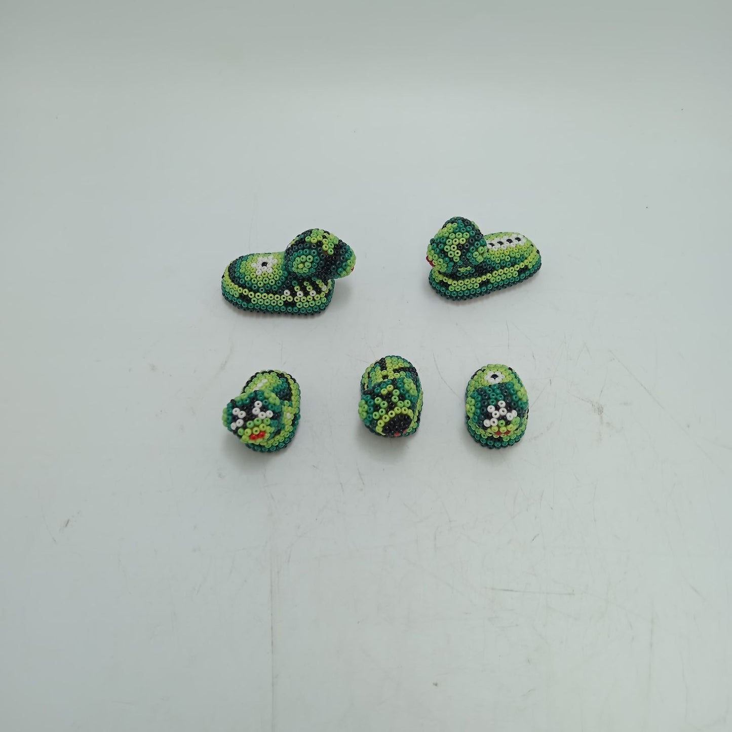 Hand Beaded Huichol Mexican Folk Art Nativity Set By Mayola Villa PP8554