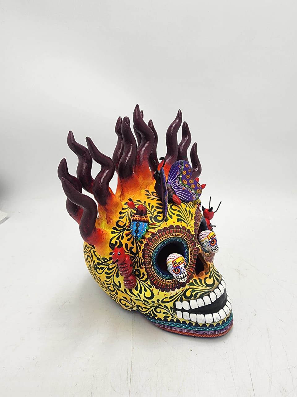 Day Of the Dead Ceramics Human Skull By Alfonso Castillo PP8576