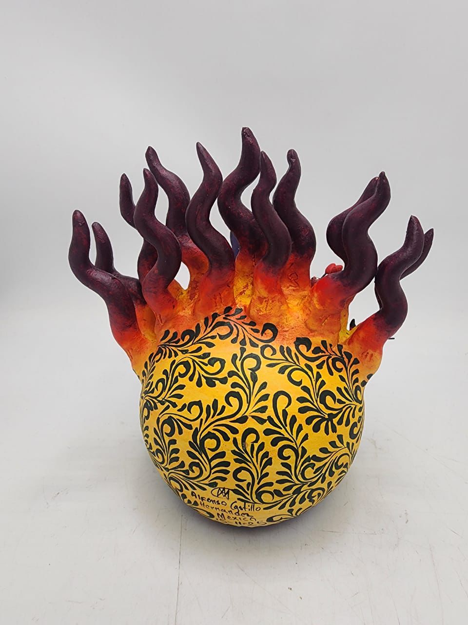 Day Of the Dead Ceramics Human Skull By Alfonso Castillo PP8576