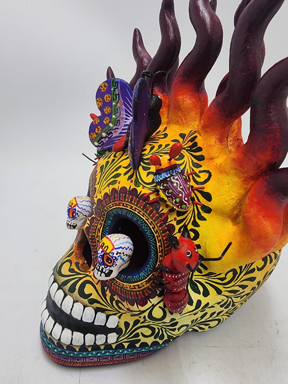 Day Of the Dead Ceramics Human Skull By Alfonso Castillo PP8576