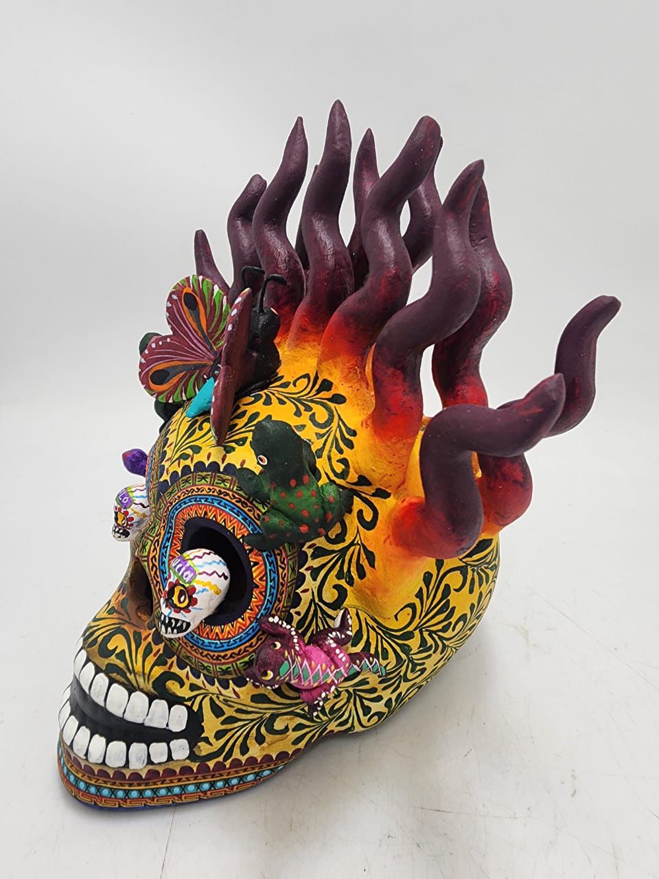 Day Of the Dead Ceramics Human Skull By Alfonso Castillo PP8578