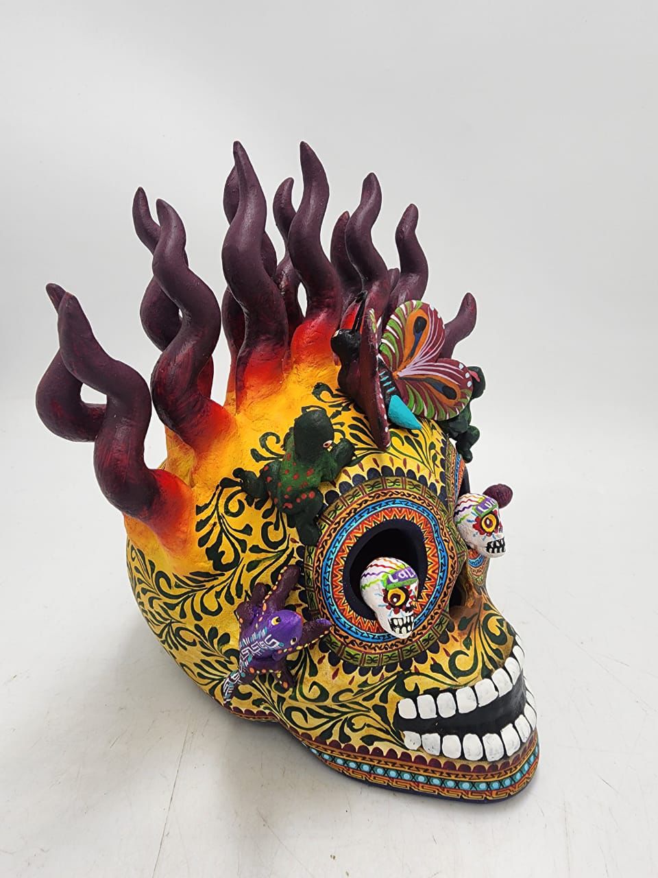 Day Of the Dead Ceramics Human Skull By Alfonso Castillo PP8578