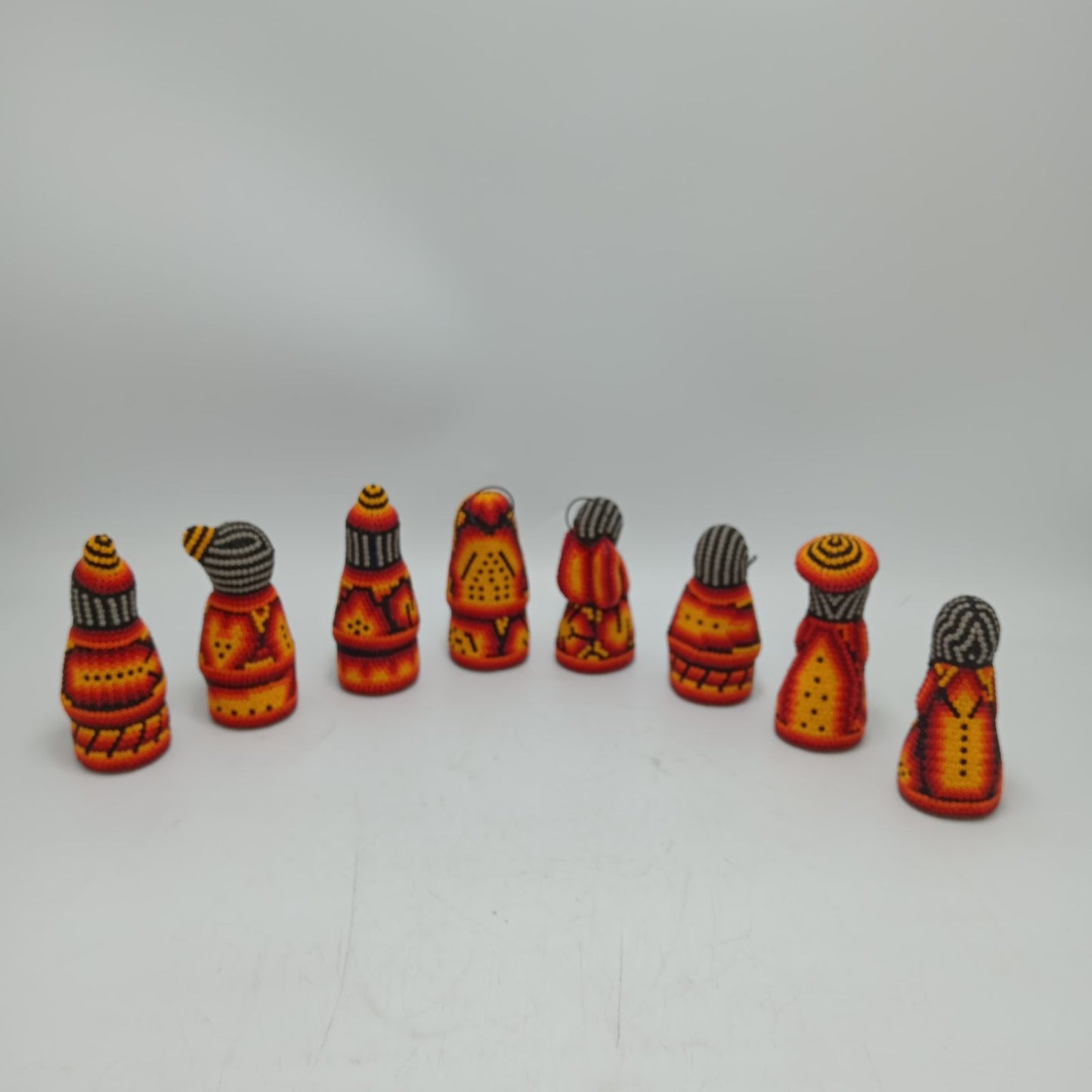 Hand Beaded Huichol Mexican Folk Art Nativity Set By Mayola Villa PP8583