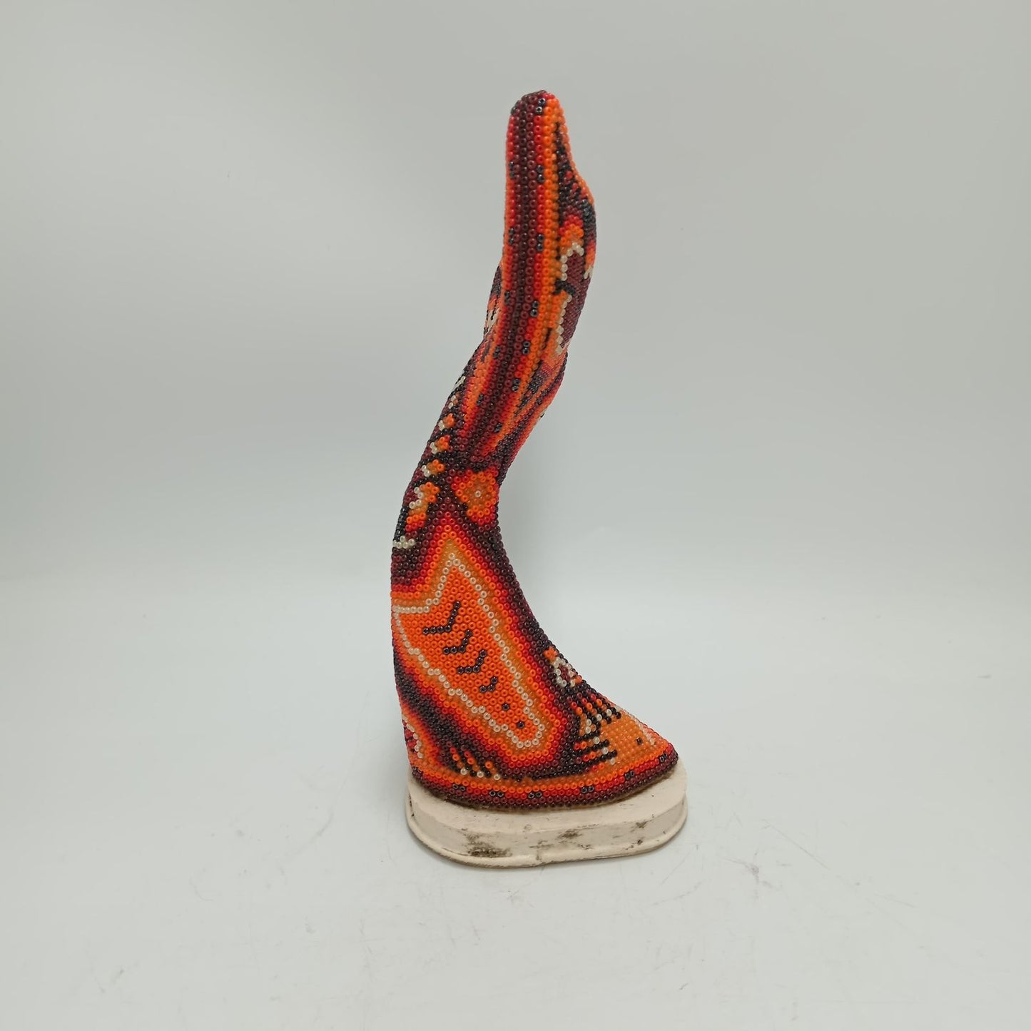 Mexican Folk Art Huichol Beaded Whale Tail By Mayola Villa Lopez PP8639