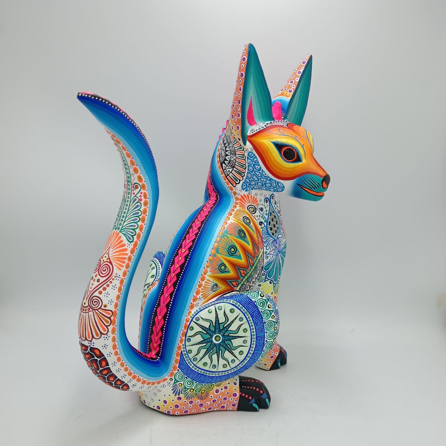 Mexican Folk Art Oaxacan Wood Carving Alebrije Hand Made, Xoloitzcuintle By Luis Sosa PP8664