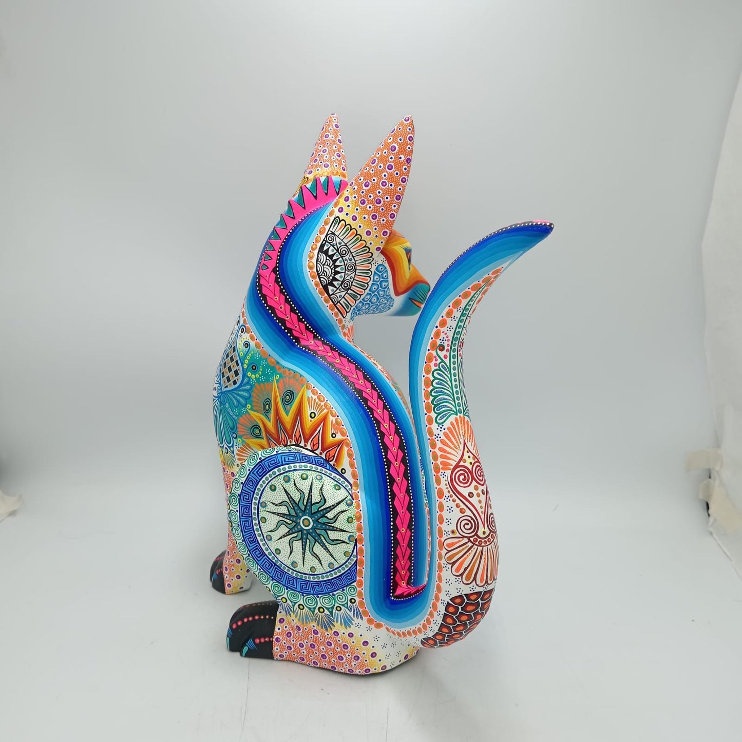 Mexican Folk Art Oaxacan Wood Carving Alebrije Hand Made, Xoloitzcuintle By Luis Sosa PP8664